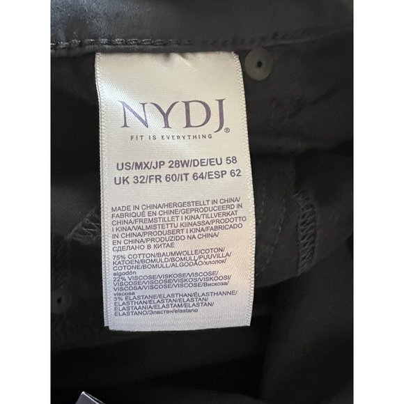 NYDJ Marilyn Straight Black Pants Size 28W NWT - Picture 9 of 16